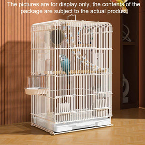 Spacious Metal Bird Cage for Parakeets & Finches Easy to Clean Design