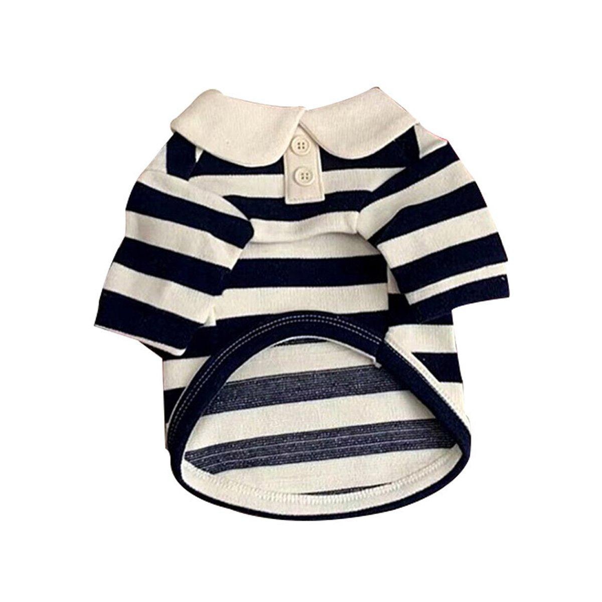 Striped Crew Neck Dog T-Shirt Fashionable Pet Outfit in Multiple Sizes