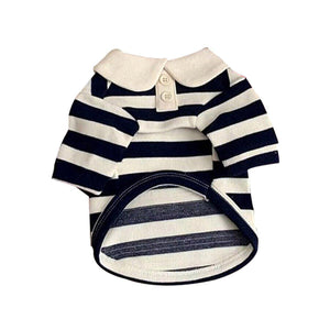 Striped Crew Neck Dog T-Shirt Fashionable Pet Outfit in Multiple Sizes