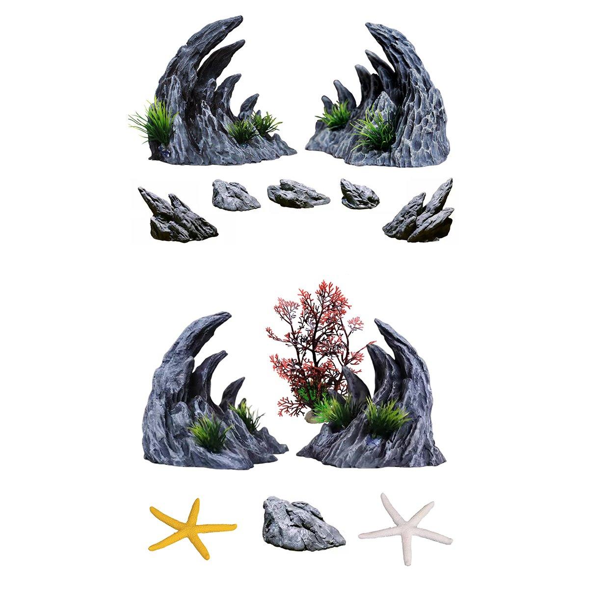 Aquarium Resin Dragon Stone Rock - Decorative Ornaments for Fish Tank