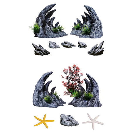 Aquarium Resin Dragon Stone Rock - Decorative Ornaments for Fish Tank