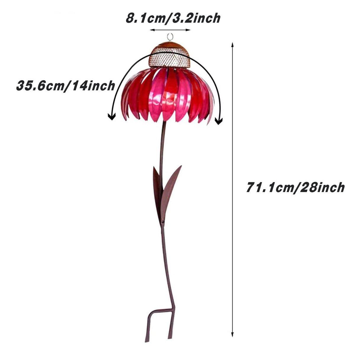 Metal Coneflower Bird Feeder for Small Birds