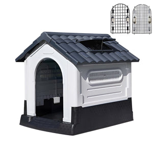 Dog Kennel Four Seasons Sunscreen Rainproof Outdoor Pet Shelter with Toilet