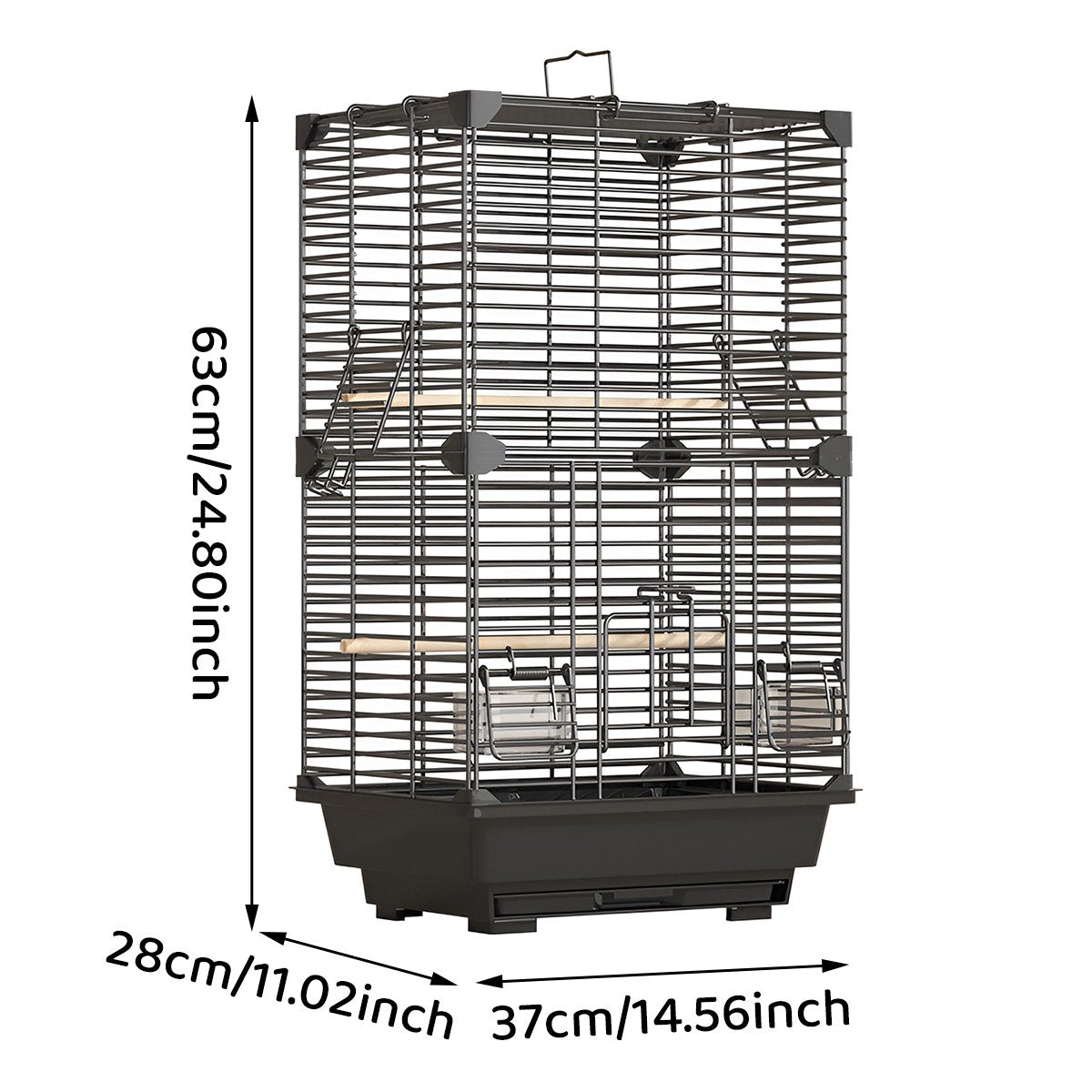 Spacious Large Villa Metal Bird Cage for Small to Medium