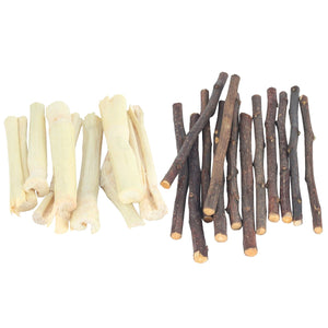 Natural Pet Chew Sticks - 100g Apple Branches and Sweet Bamboo