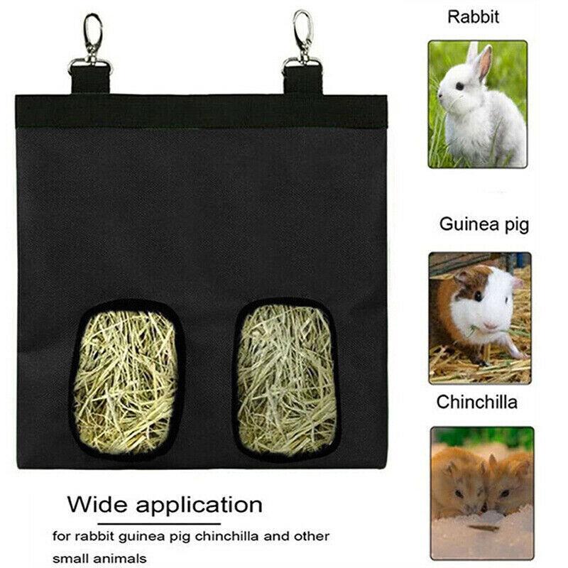 Hay Bag Guinea Pig Rabbit Feeding Bag Animal Hay Feeder Bag Hanging Feeder