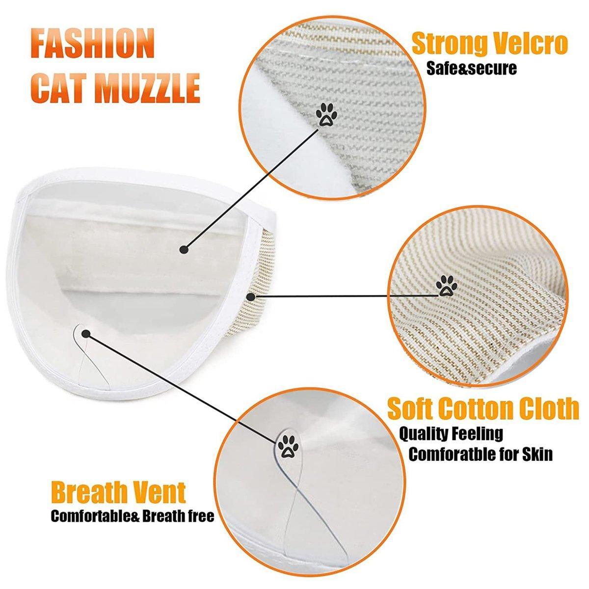 Cat Muzzle Breathable Transparent Cat Anti-Bite Muzzle