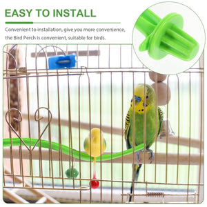 Colorful Plastic Bird Perch Toy Bird Cage Stand