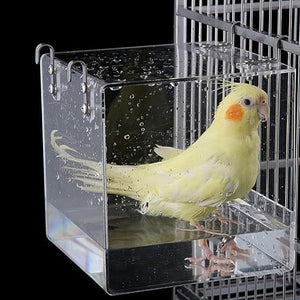 Acrylic Bird Bath Tub Durable Compact & Easy-to-Clean Design