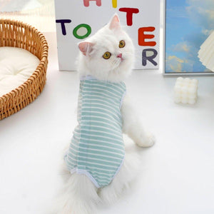 Pet Clothes Solid Color Striped Dog Cat Jumper Puppy Outfit