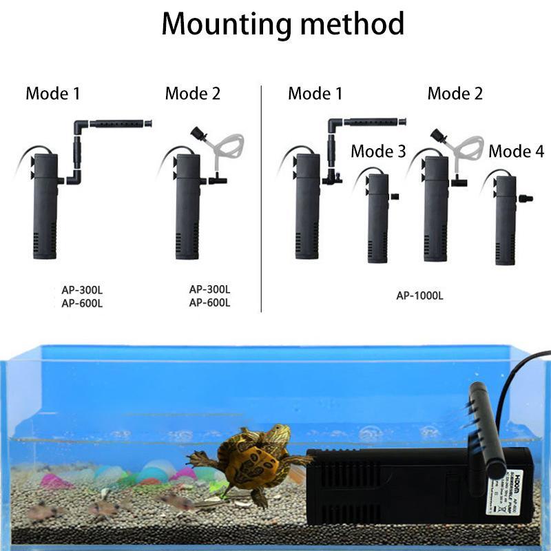 4 in 1 Internal Fish Tank Power Filter Pump 3 Choices