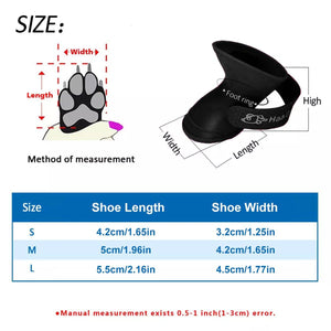 Cartoon Boots Pet Rain Boots Waterproof Non-slip Wear-resistant Dog Shoes