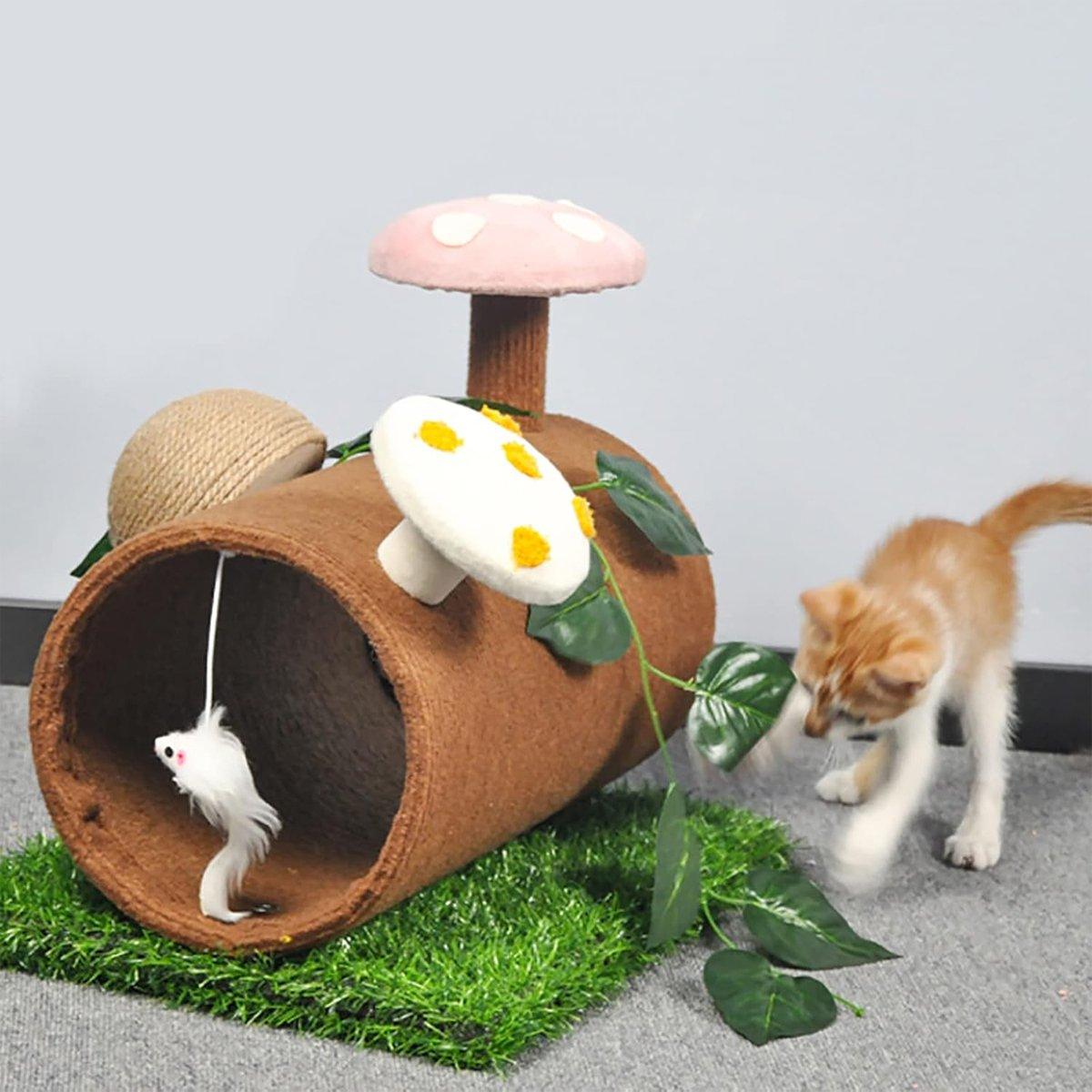 Multifunctional Sisal Cat Scratching Board Tunnel for Play and Rest