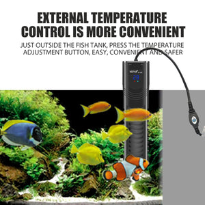 500/800/1000wPowerful Marine Aquarium Heater Rod FishTank Submersible LED Screen