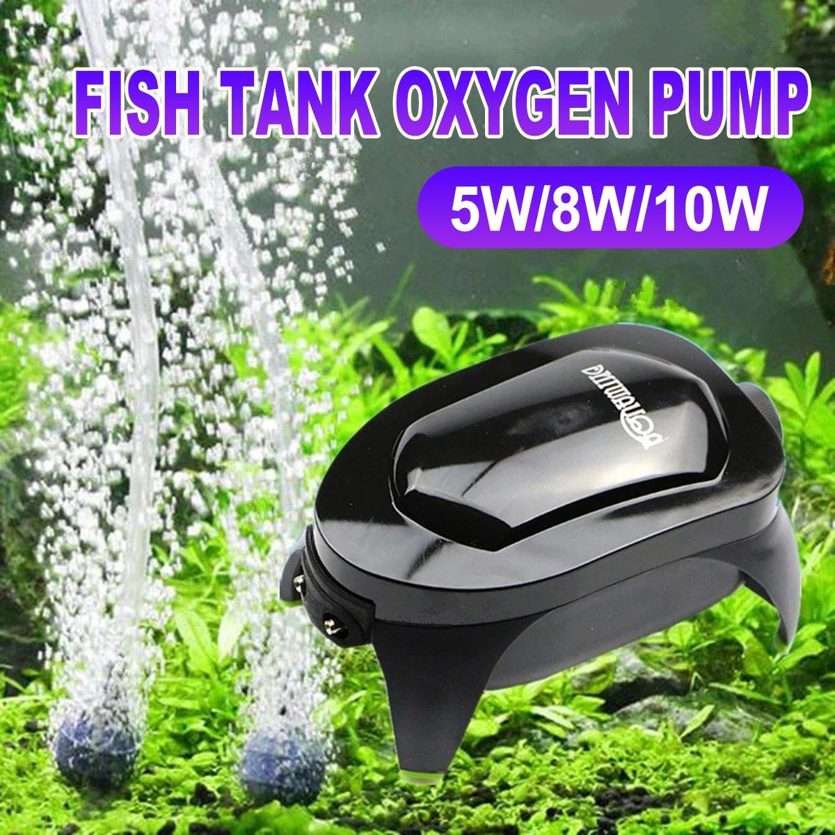 Aquarium Air Pump - Quiet Fish Tank Aerator for Healthy Oxygen Levels

