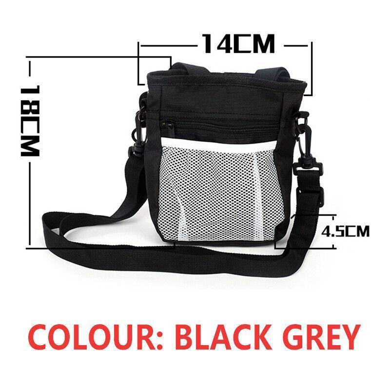 Dog Training Treat Pouch Black/Grey