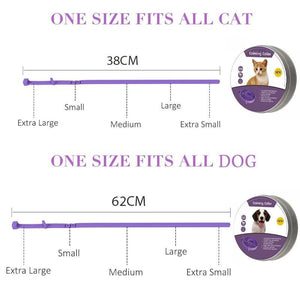 3/6PCS Pet Calming Collar Adjustable Anti-anxiety for Cats Dogs Stress Reduction