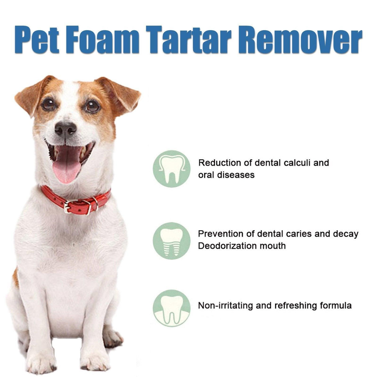 Pet Oral Foam Gentle Tartar Remover for Dogs & Fresh Breath Dental Care