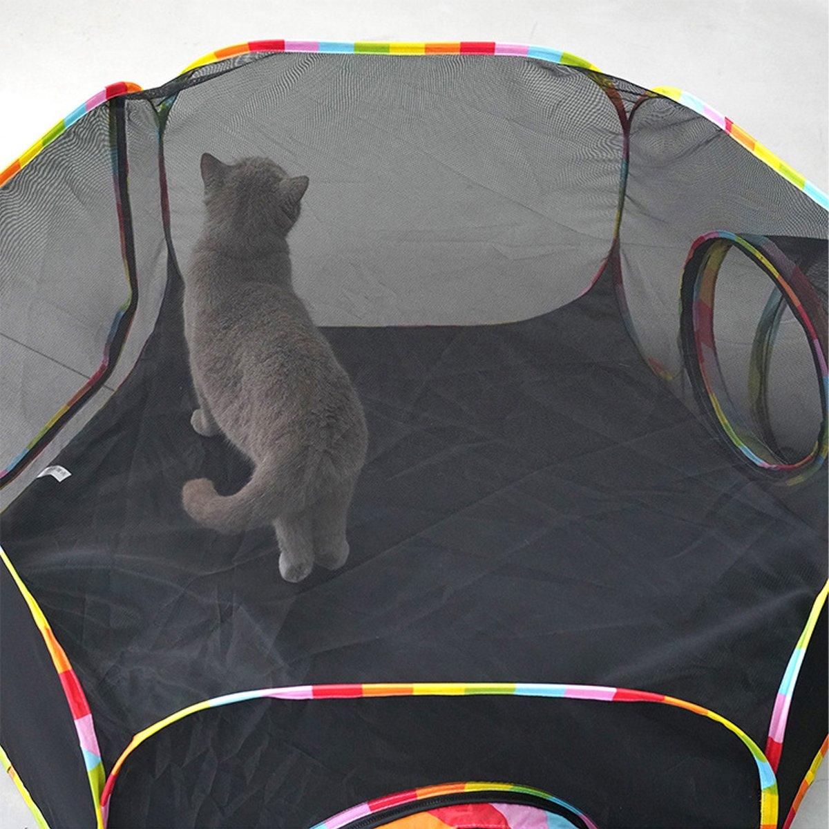 Portable Mesh Cat Tunnel & Enclosure Easy Setup Outdoor Play Area