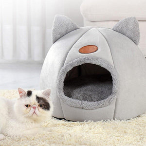 Cat Warm Cozy Pet Bed Indoor Cat Litter House for Cold Weather