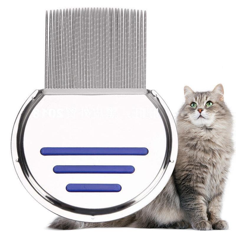 Effective Flea Comb for Cats - Stainless Steel Metal Hair Brush