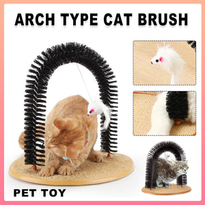 Arch Cat Scrub Brush Pet Grooming Toy Self Groomer Tickle Device for Cats