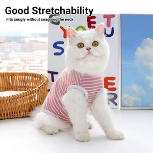 Pet Clothes Solid Color Striped Dog Cat Jumper Puppy Outfit