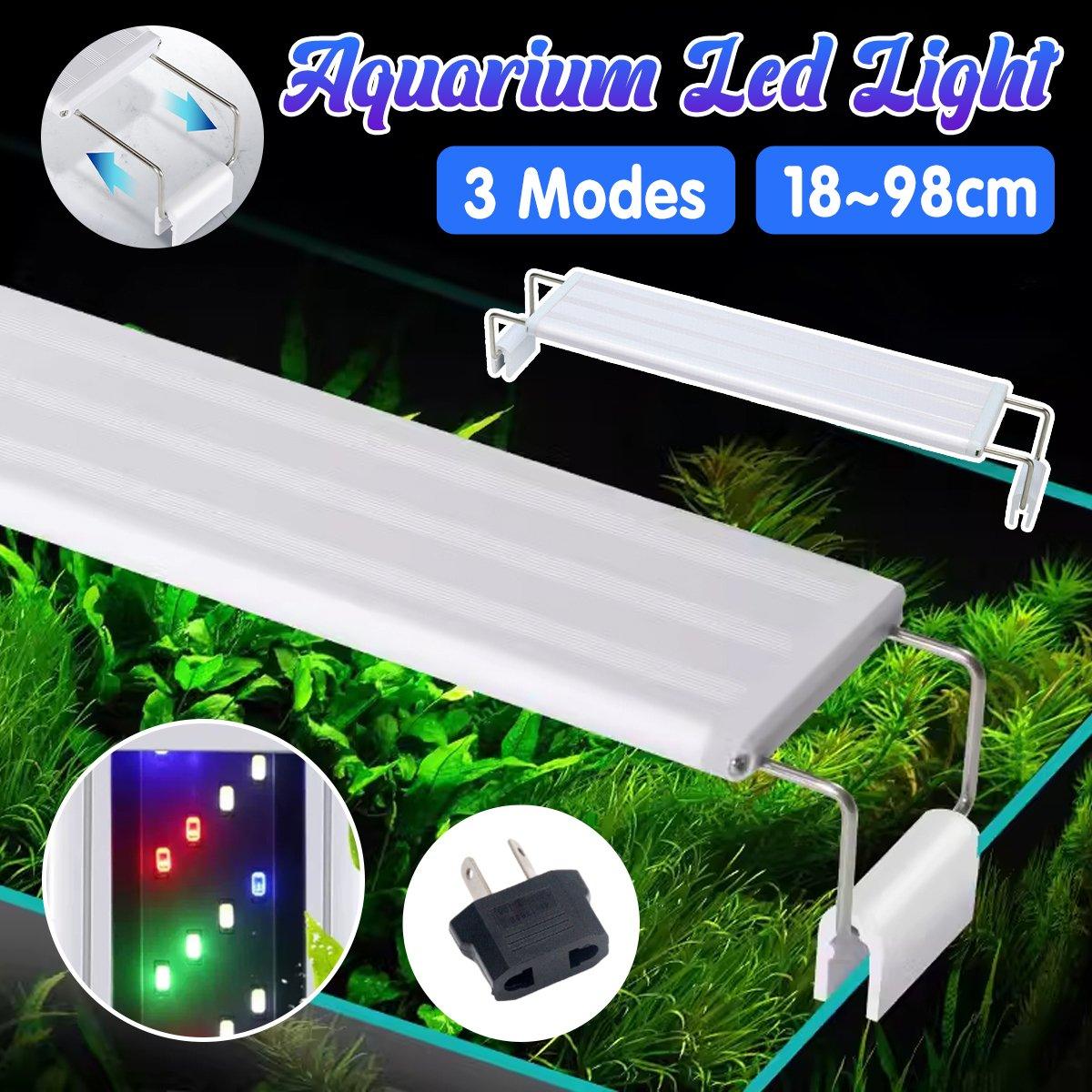 LED Colour Changing Aquarium Light Fish Tank Floor Water Grass Bracket Lamp Clip