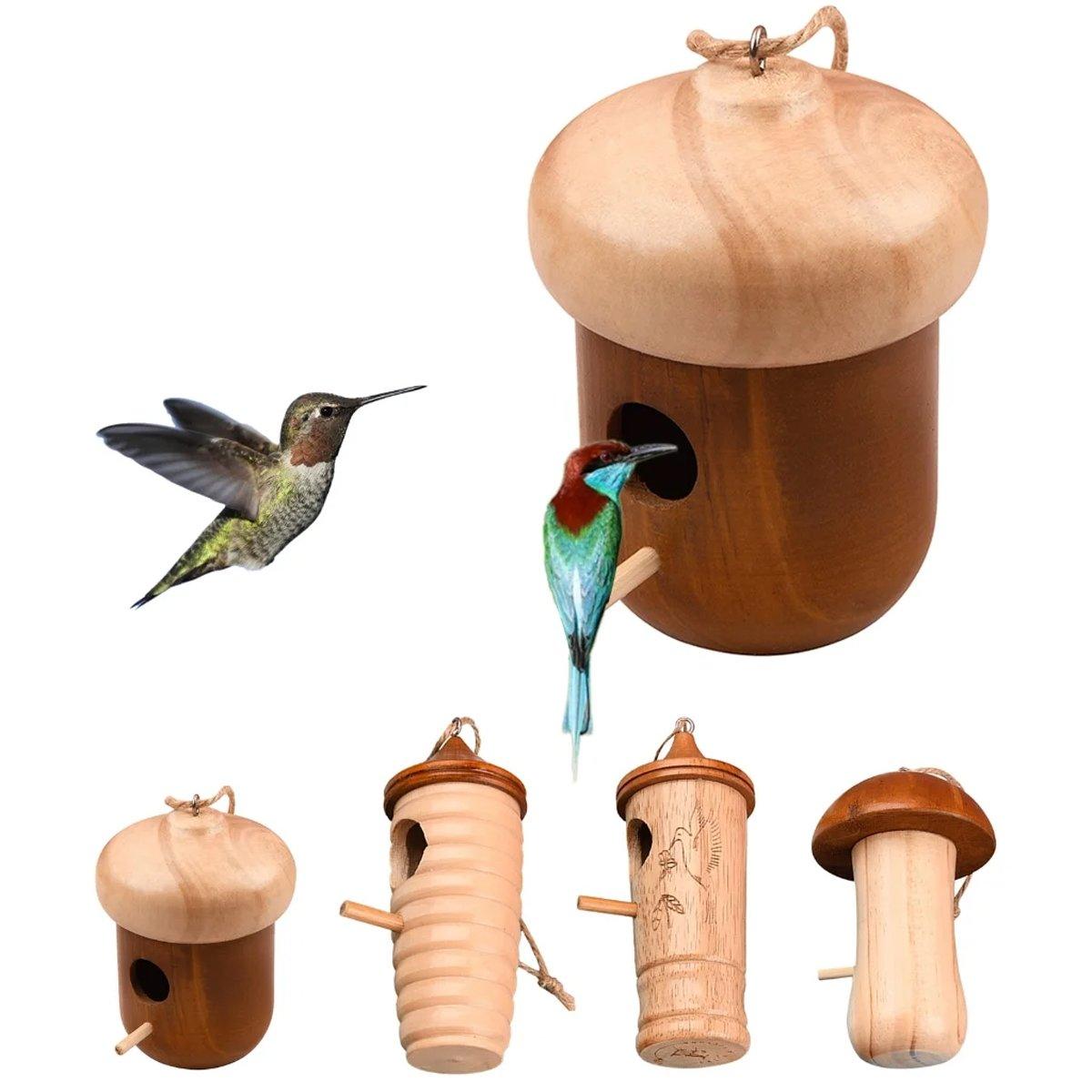 Bird Nest Bird Cage Hummingbird House Bird Feeder Wooden Crafts