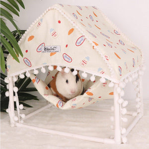 Small Pet Tent Hammock Shelter Cozy Space for Hamsters Rabbits & Guinea Pigs