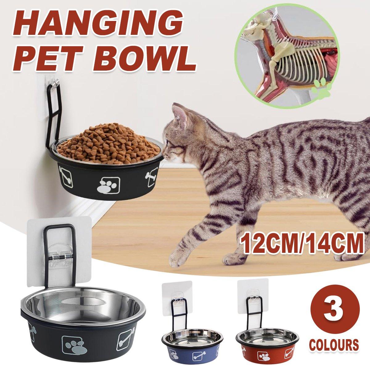 Wall-Mounted Stainless Steel Pet Bowl for Cats and Small Dogs Durable & Stylish