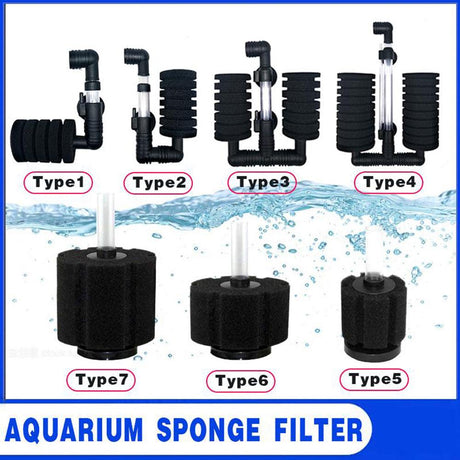 AquaClear 3-in-1 Air Powered Sponge Filter Aquarium Cleaner