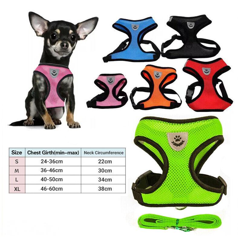 Adjustable Breathable Mesh Cat Harness Vest