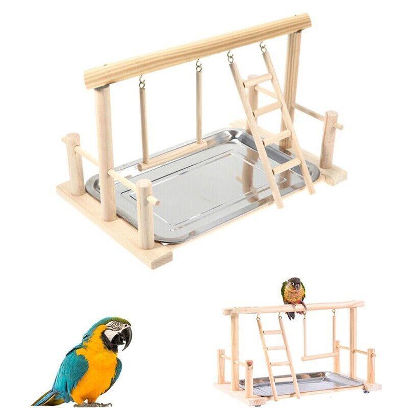 Parrots Wooden Bird Cage Stand - Play Activity Center