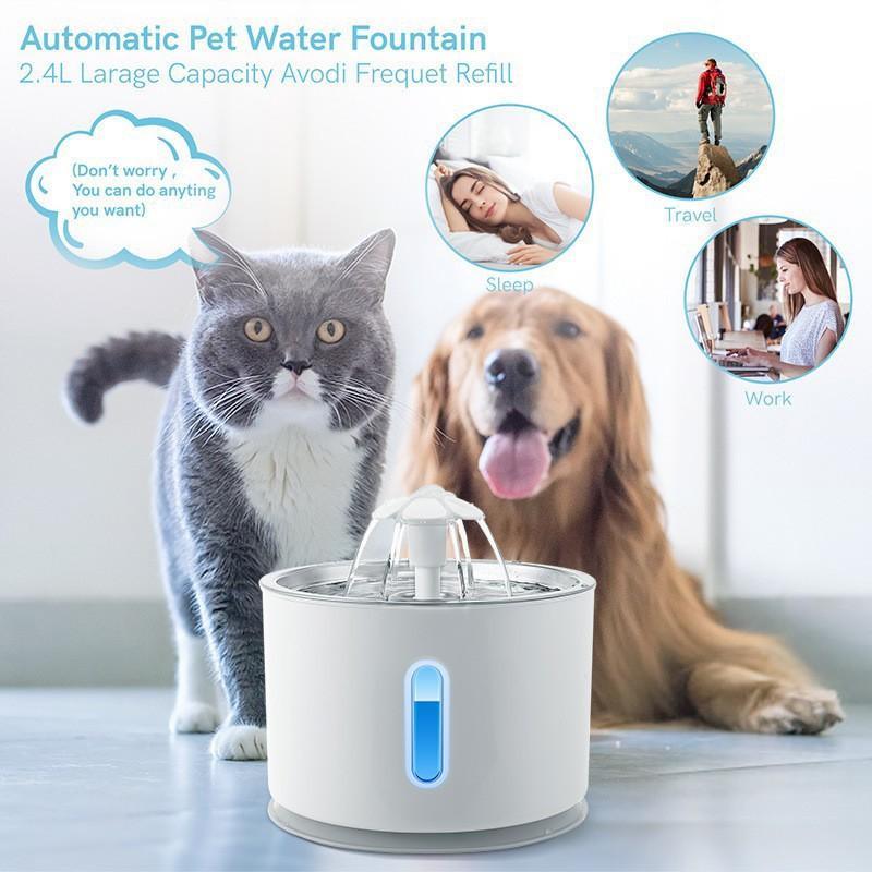 LED Automatic Pet Water Fountain for Hydrated Pets