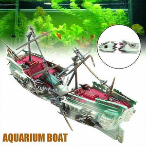 Split Wreck Ship  Aquarium Decor