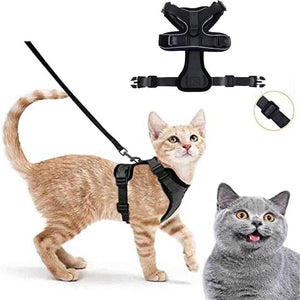 Cat Reflective Vest Harness Black XS/S