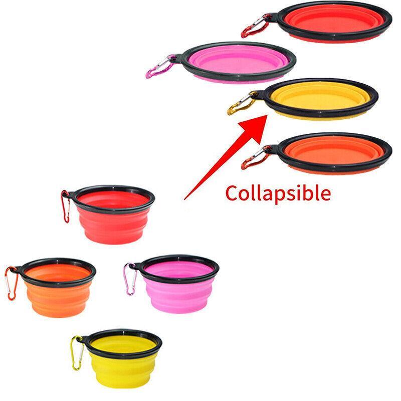 Portable Foldable Pet Bowl 9 Colours 350ml