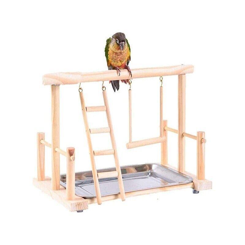 Parrots Wooden Bird Cage Stand - Play Activity Center