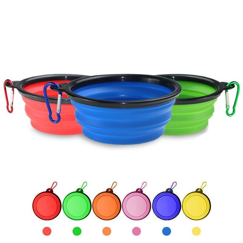 Portable Foldable Pet Bowl 9 Colours 350ml