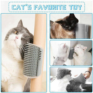 Cat hair brush and scratcher