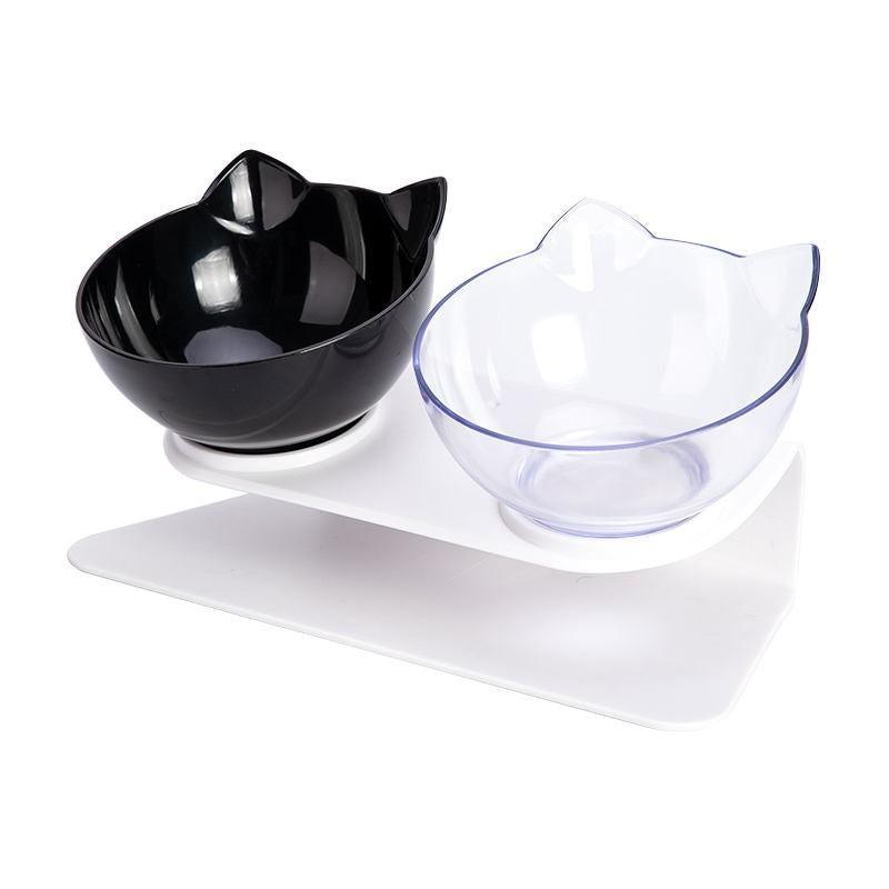 Pet Feeding Double Bowl With Bracket