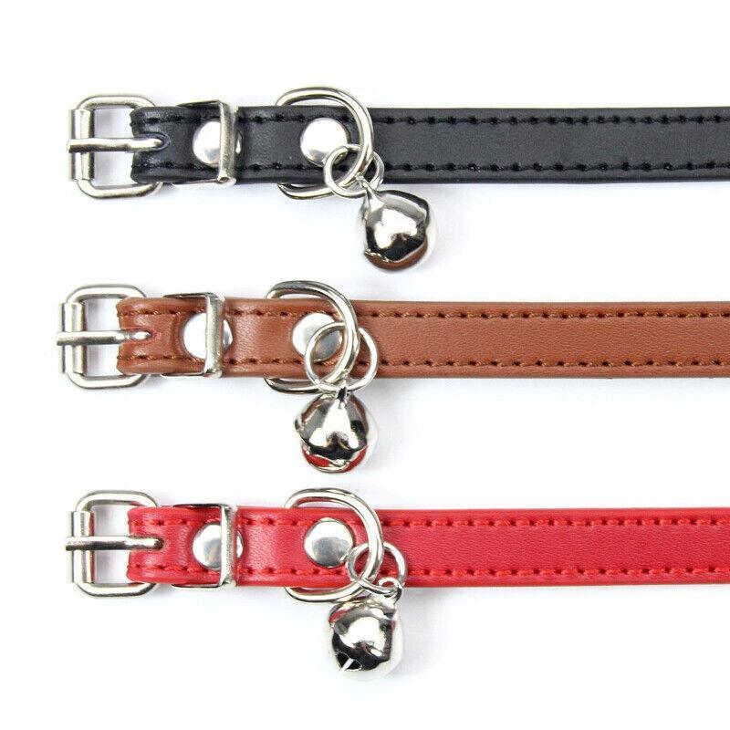 Stylish Designer Dog Collars Premium Leather & Adjustable Fit 9 Colours