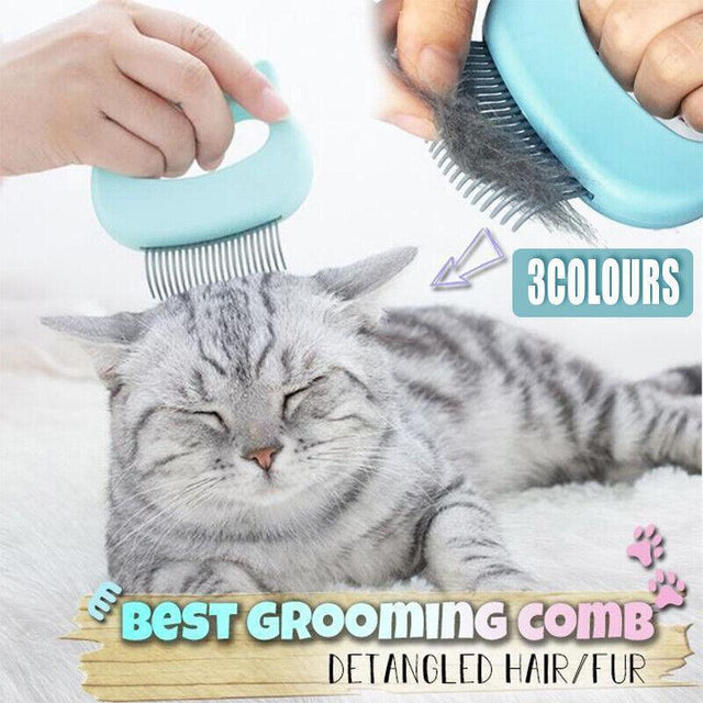 Flea Comb and Massager for Pet Grooming