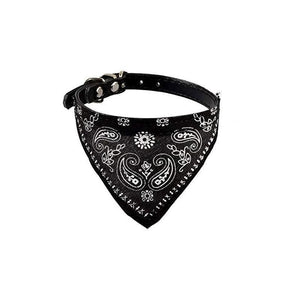 Leather Collar With Bandana Neck Scarf Designer Dog Collars 6 Colours