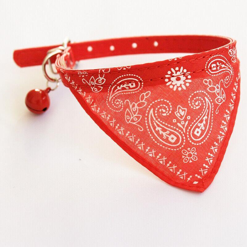 Leather Collar With Bandana Neck Scarf Designer Dog Collars 6 Colours