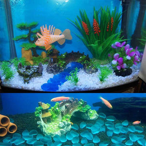 Aquarium Rocks Aquarium Bridge Resin Rock Pavilion Decoration 2 Sizes