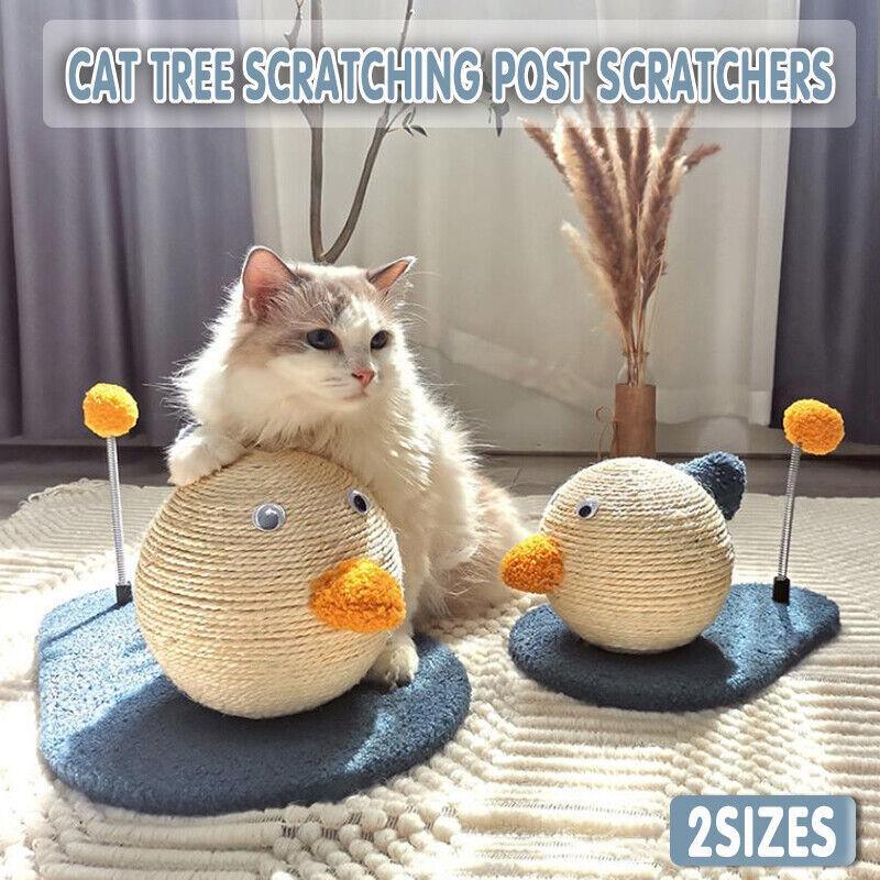 Cat Scratching Post with Interactive Toys