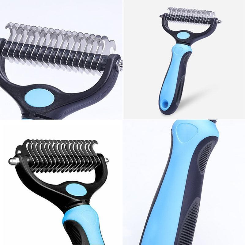 Versatile Deshedding Brush for Dogs & Cat Comb with Massage Gloves