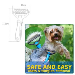 Versatile Deshedding Brush for Dogs & Cat Comb with Massage Gloves